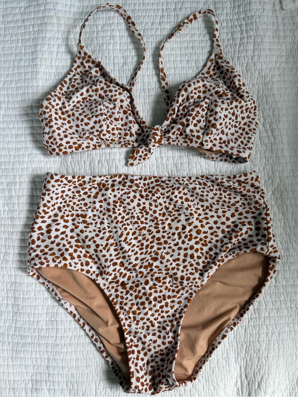 J. Crew Leopard Print High-Waist Bikini Set